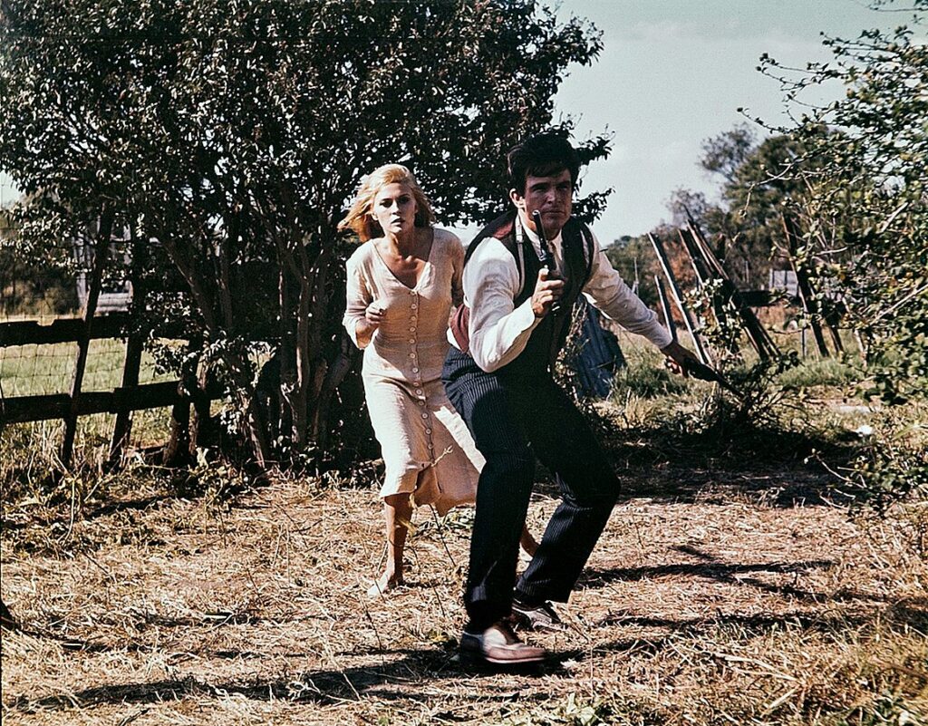 Faye Dunaway and Warren Beatty in Bonnie and Clyde, a major precursor to the American New Wave