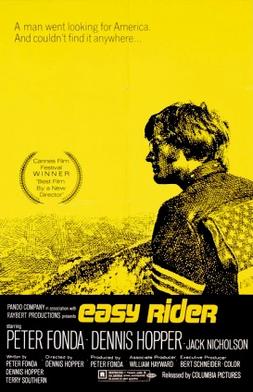 Original movie poster for Easy Rider, a major precursor to the American New Wave.