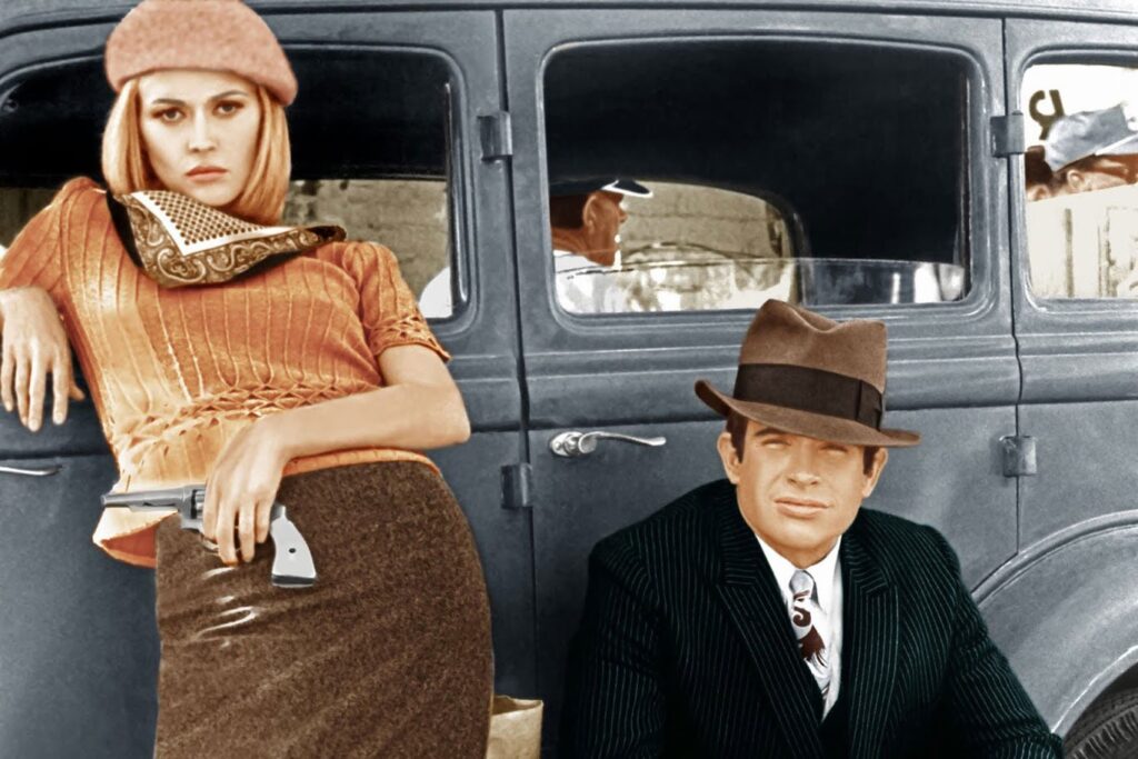 Faye Dunaway and Warren Beatty in Bonnie and Clyde, a major precursor to the American New Wave