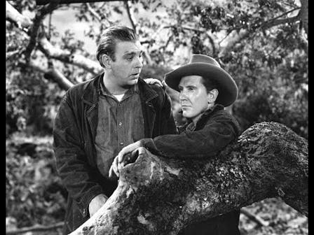 Lon Chaney Jr. and Burgess Meredith in Of Mice and Men, 1939