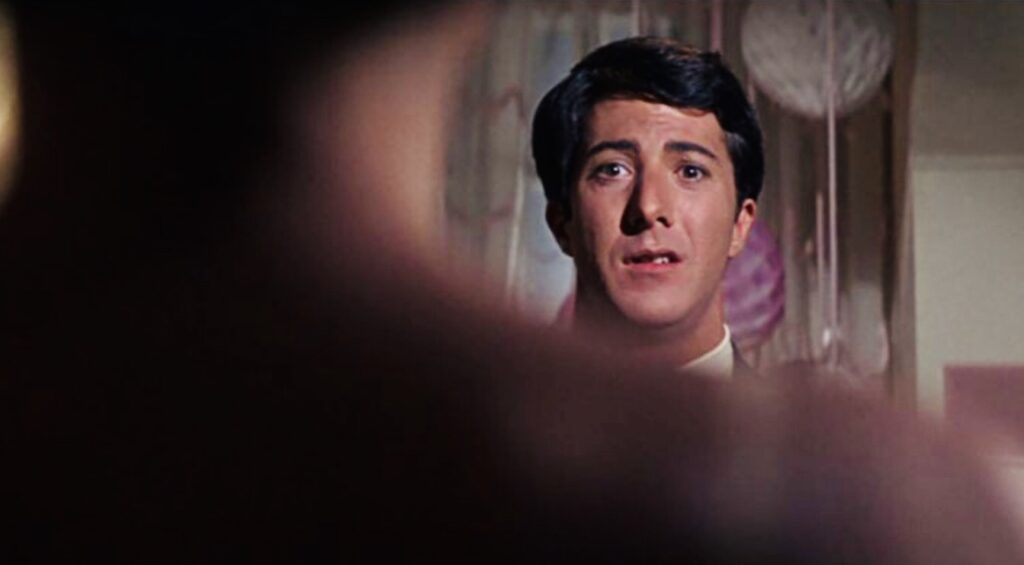 Mrs Robinson offers herself to Ben in The Graduate