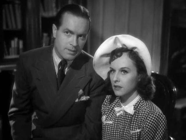 Bob Hope and Paulette Goddard in The Cat and the Canary, 1939