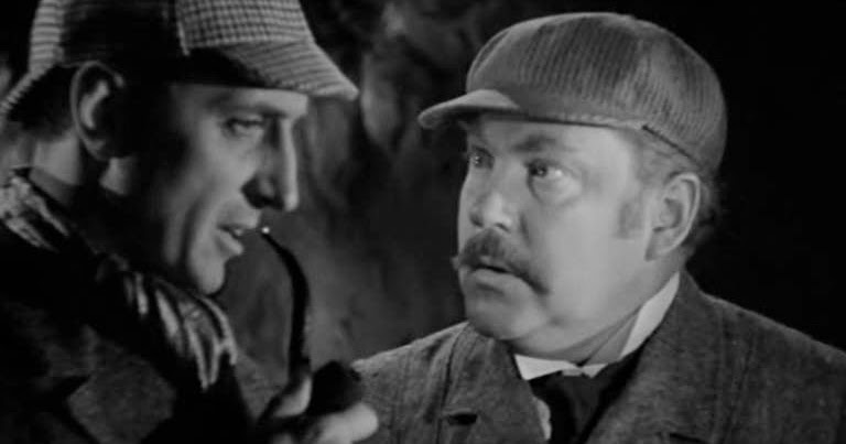 Basil Rathbone in The Hound of the Baskervilles